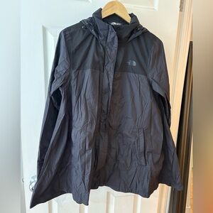 The North Face women’s black jacket hood size medium tent coat flared
